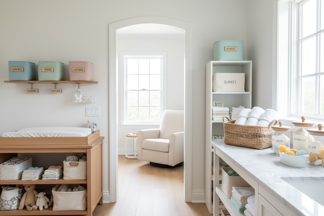 Organising Your Nursery & Bathroom for Easy Routines